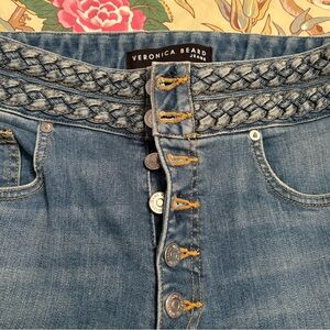 🎆 4th of July Sale 🎆 Veronica Beard Blue Braided Waistband Jeans